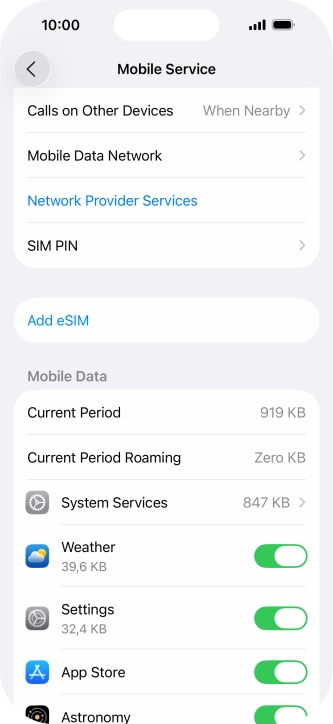 Press Mobile Data Network.