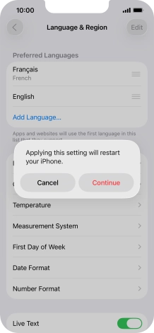 Press Continue. Press Continue.