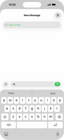 Press the send icon.