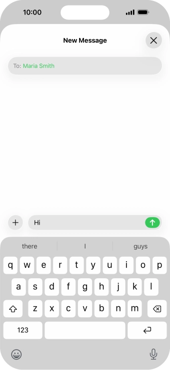 Press the send icon.