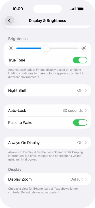 Press the indicator next to 