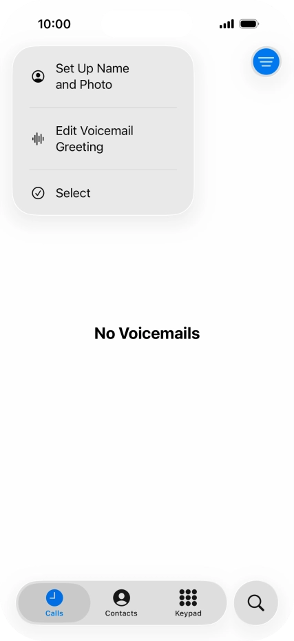 Press Edit Voicemail Greeting.