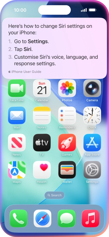 Ask questions about functions and settings on your phone. Ask questions about functions and settings on your phone.