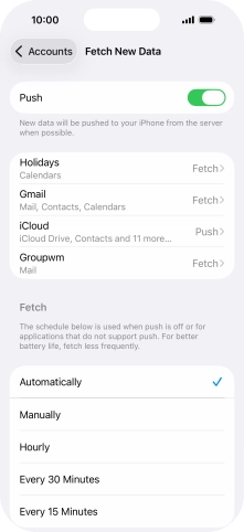 Press the indicator next to 