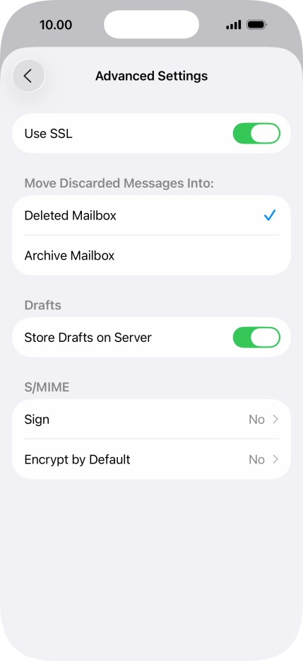 Press the indicator next to 