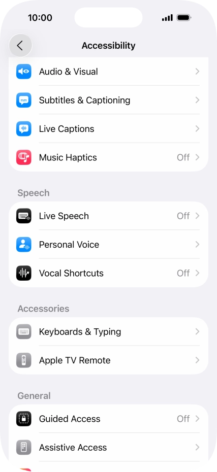 Press the required category below 