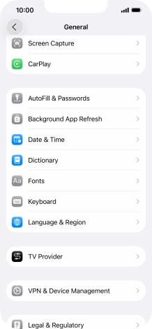 Press Language & Region.