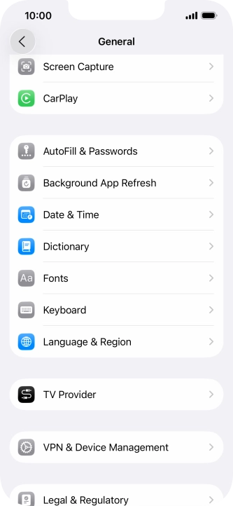 Press Language & Region.