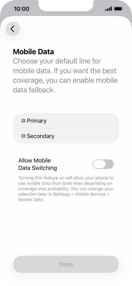 Press the required price plan.