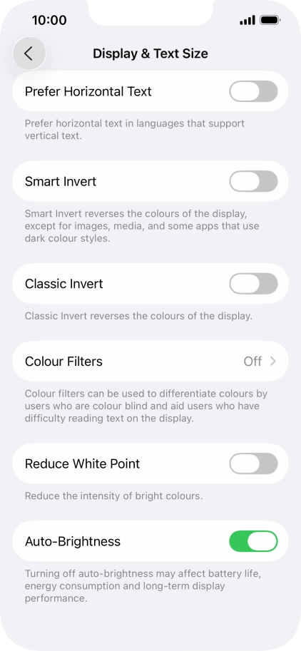 Press the indicator next to 