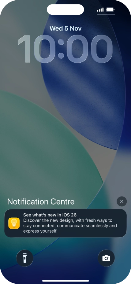 Press the required notification and follow the instructions on the screen to use the selected function.