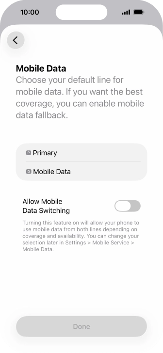 Press the required price plan.