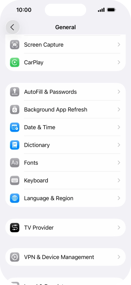 Press Language & Region.