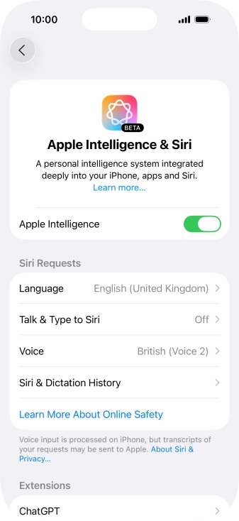 Press Talk & Type to Siri.