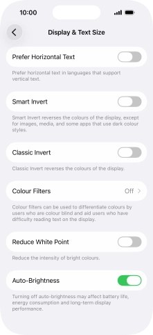 Press the indicator next to 