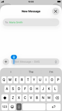 Press the microphone icon to end dictation.