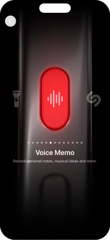 Slide your finger right or left on the screen to select the required function. Slide your finger right or left on the screen to select the required function.