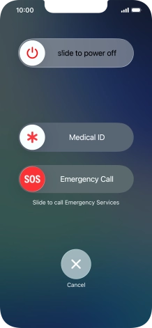 Press and drag the power off icon right.