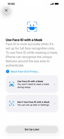 Press Set Up Later. Press Set Up Later.