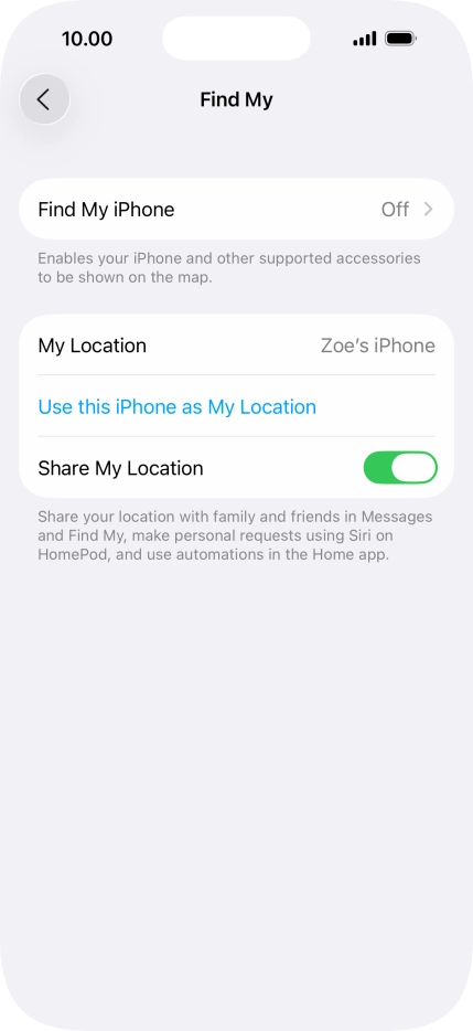 Press Find My iPhone.