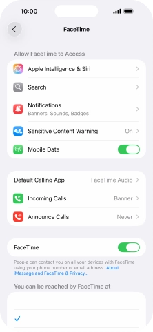 Press the indicator next to 