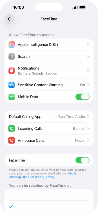 Press the indicator next to 
