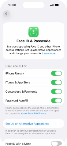 Press the indicators next to the required settings to turn them on or off. Press the indicators next to the required settings to turn them on or off.