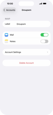 Press Account Settings.
