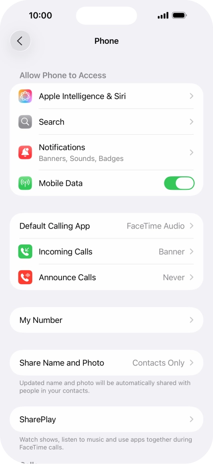 Press Announce Calls.