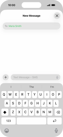 Press the microphone icon and say the required text.