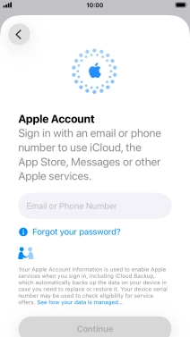 Press Email or Phone Number and key in the username for your Apple Account.