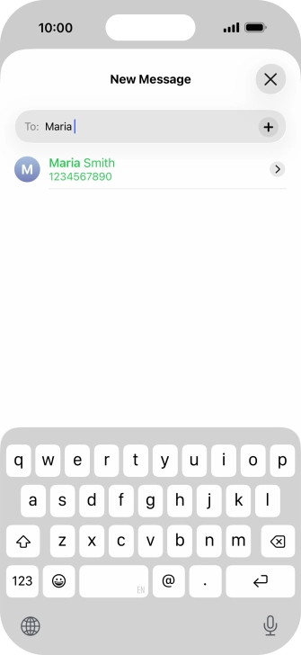 Press the required contact.