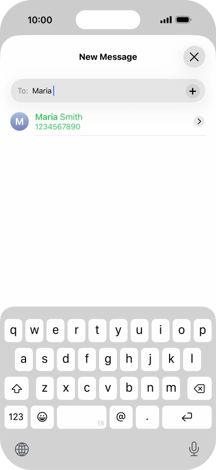 Press the required contact.