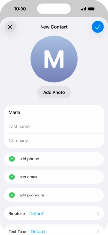 Press Last name and key in the last name.