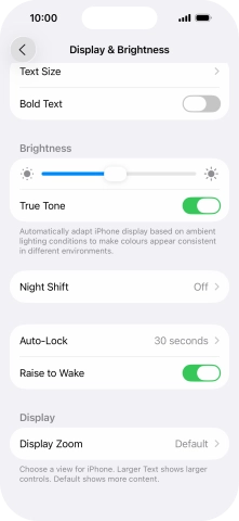 Press the indicator next to 