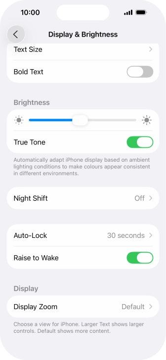 Press the indicator next to 