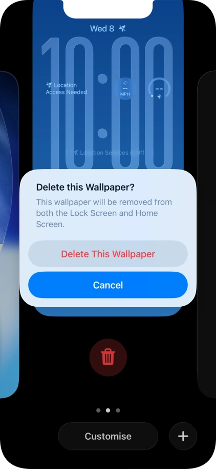 Press Delete This Wallpaper.