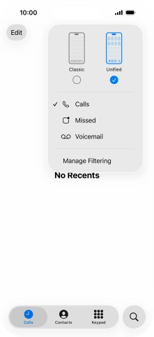 Press Voicemail and follow the instructions on the screen to set the voicemail PIN and greeting.