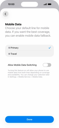 Press the indicator next to 