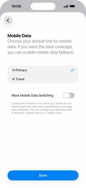 Press the indicator next to 