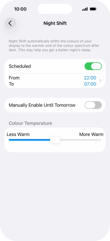 Press the indicator next to 