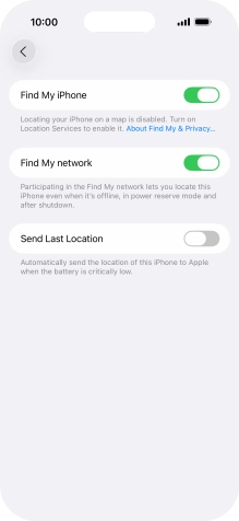 Press the indicator next to 