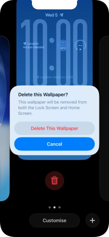 Press Delete This Wallpaper.