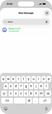 Press the required contact.