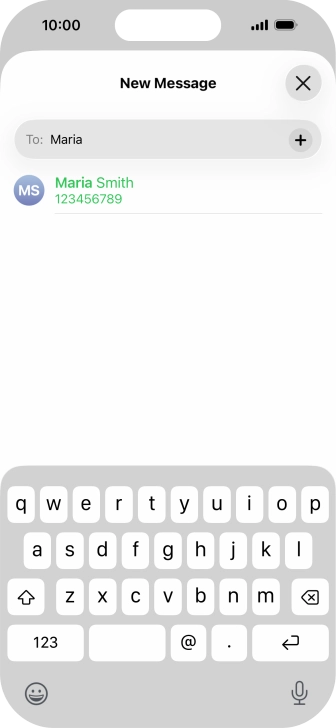 Press the required contact.