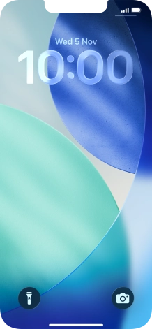 Slide your finger upwards starting from the bottom of the screen.