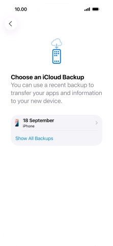 Press the required backup and your phone restores the content of the selected backup. Subsequently, follow the instructions on the screen to set up your phone and prepare it for use.