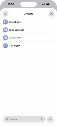 Press the required contact.