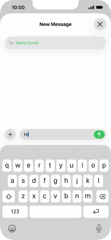 Press the send icon.