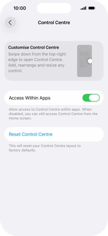 Press the indicator next to 
